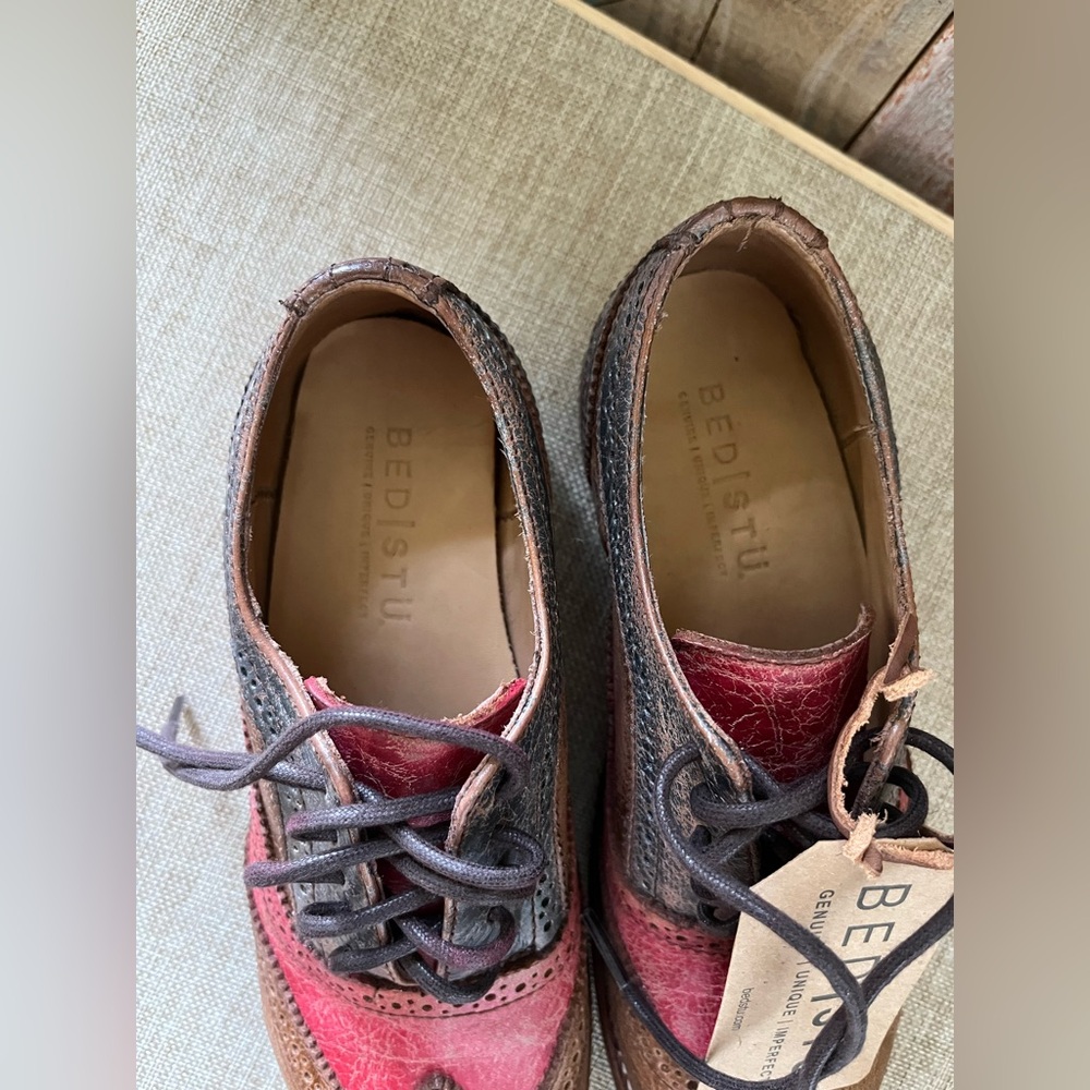 BED|STU Brown and Pink Oxford Derbys - Picture 4 of 8